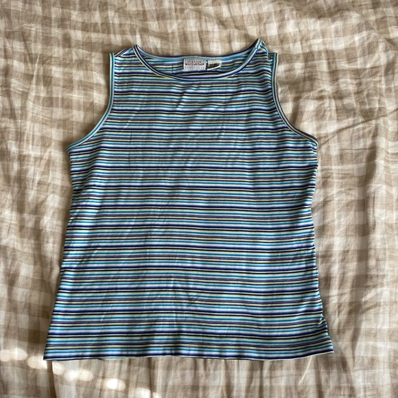 White Stag blue and green tank top. Size S. - Picture 1 of 3